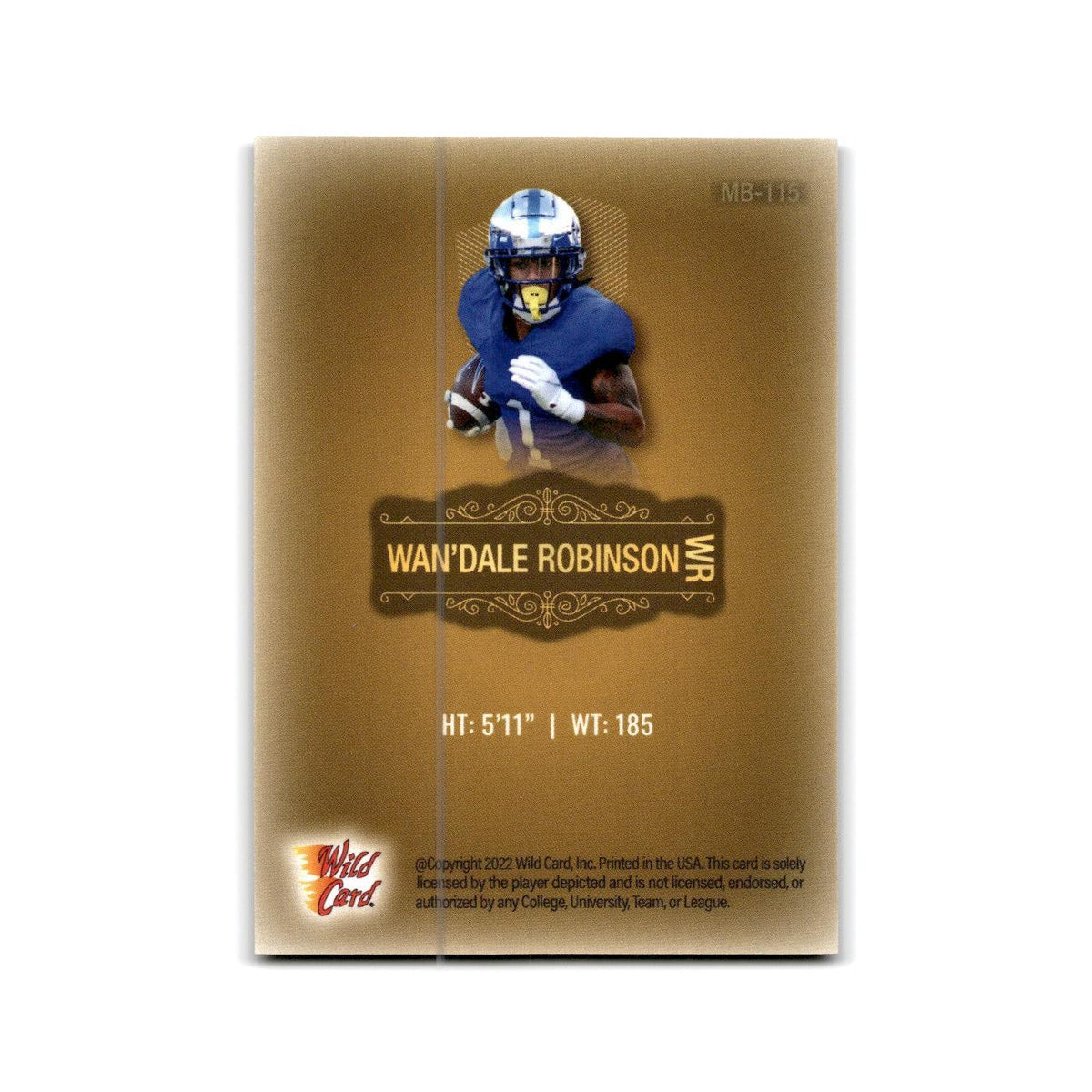 Wan'Dale Robinson 2022 Wild Card Matte #MB-115 Kentucky Wildcats NM