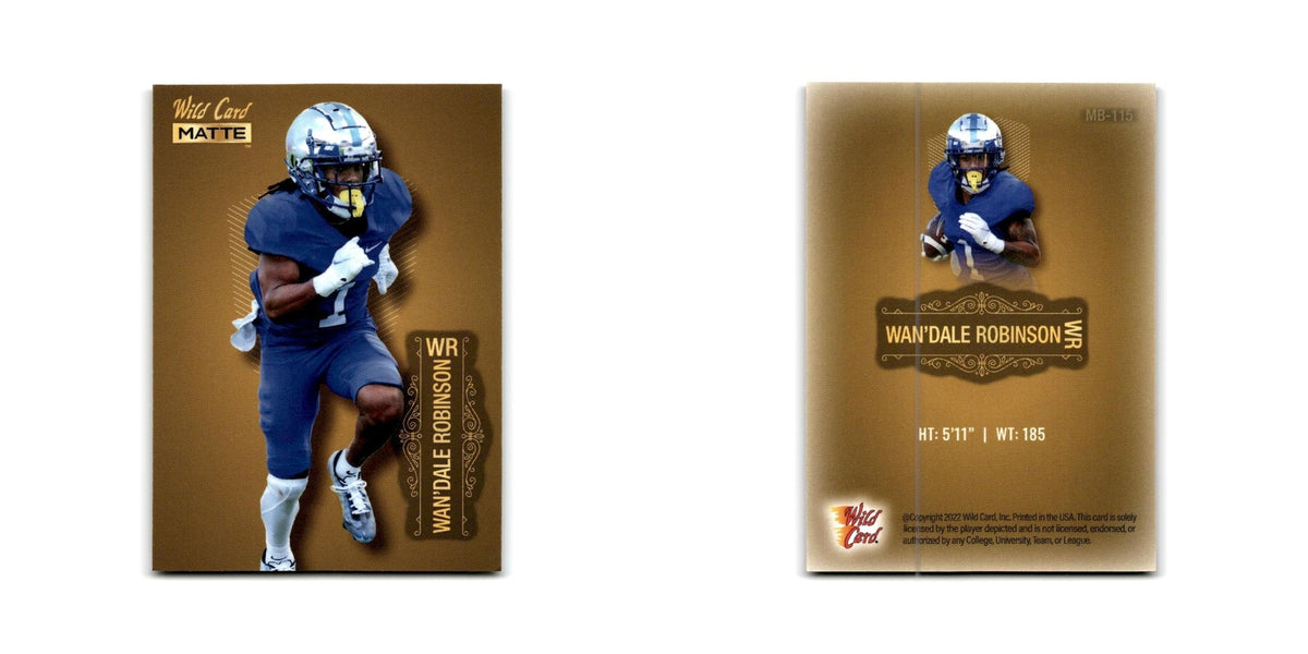 Wan'Dale Robinson 2022 Wild Card Matte #MB-115 Kentucky Wildcats NM