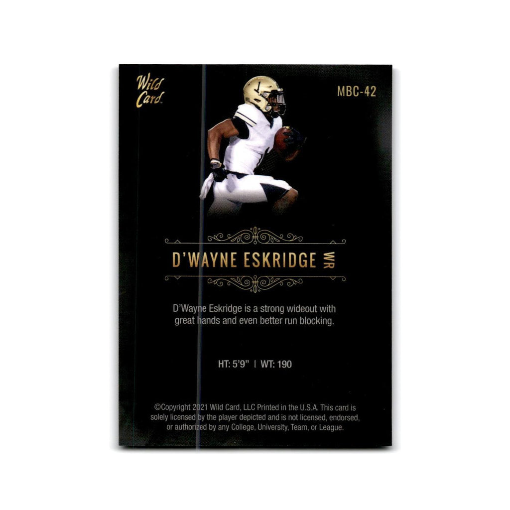 D'Wayne Eskridge 2021 Wild Card Matte Premier #MBC-42 NM