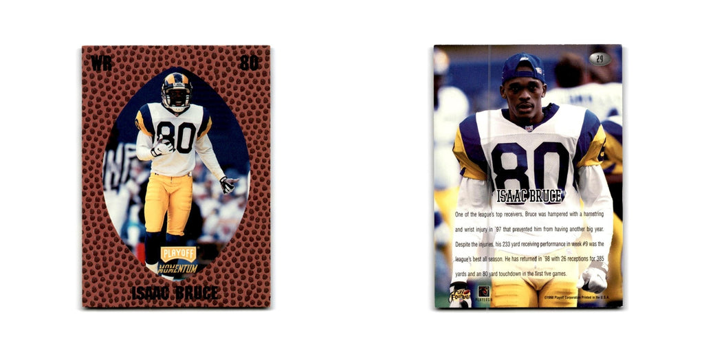 Isaac Bruce 1998 Playoff Momentum Retail #29 St. Louis Rams Football Card NM