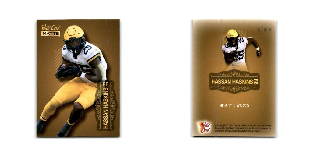 Hassan Haskins 2022 Wild Card Matte #MB-47 Michigan Wolverines Football Card NM