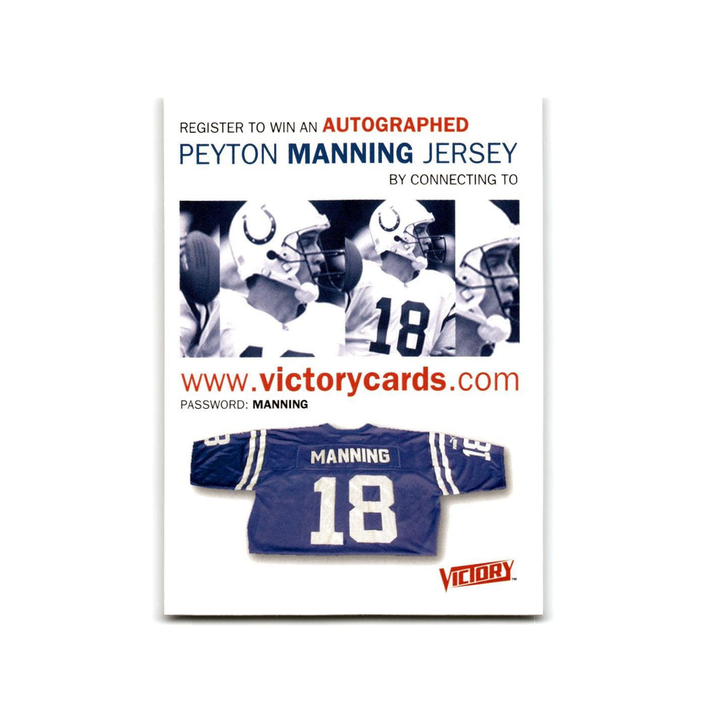 Registration Peyton Manning 2000 Upper Deck Victory #NNO Football Card NM