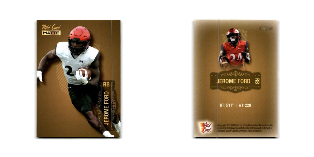 Jerome Ford 2022 Wild Card Matte #MB-61 Cincinnati Bearcats Football Card NM