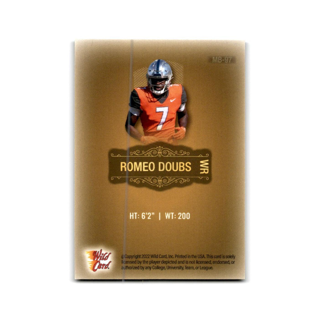 Romeo Doubs 2022 Wild Card Matte #MB-97 Nevada Wolf Pack Football Card NM