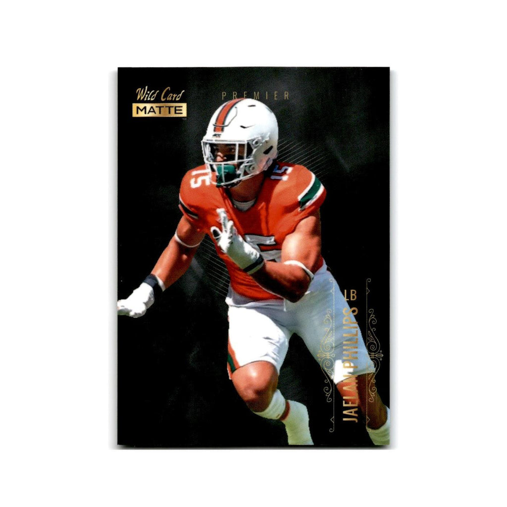 Jaelan Phillips 2021 Wild Card Matte Premier #MBC-29 Miami Hurricanes NM