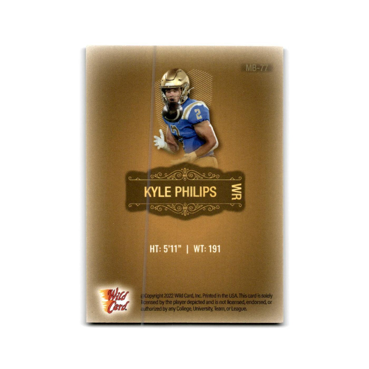 Kyle Philips 2022 Wild Card Matte #MB-77 UCLA Bruins Football Card NM