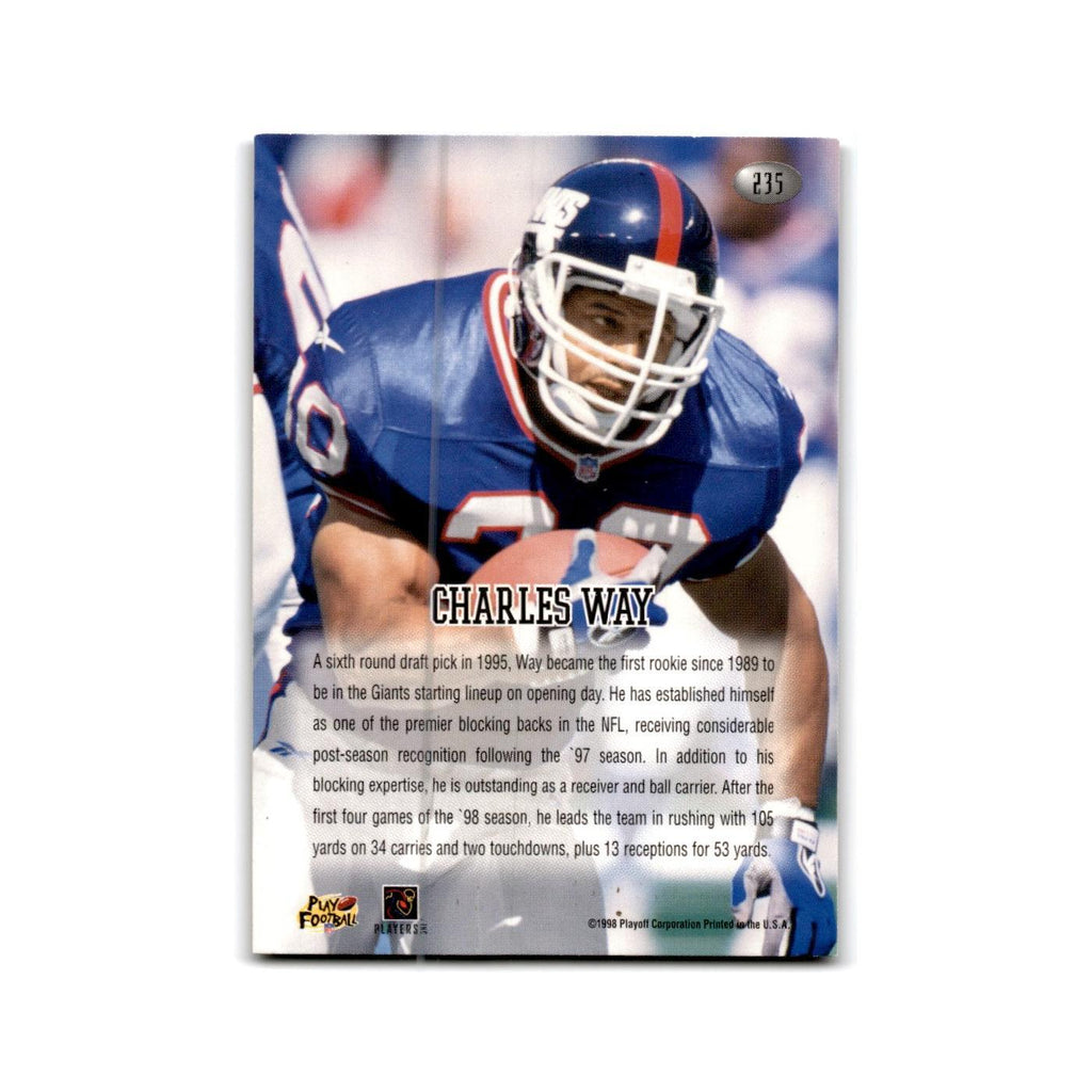 Charles Way 1998 Playoff Momentum Retail #235 New York Giants Football Card NM