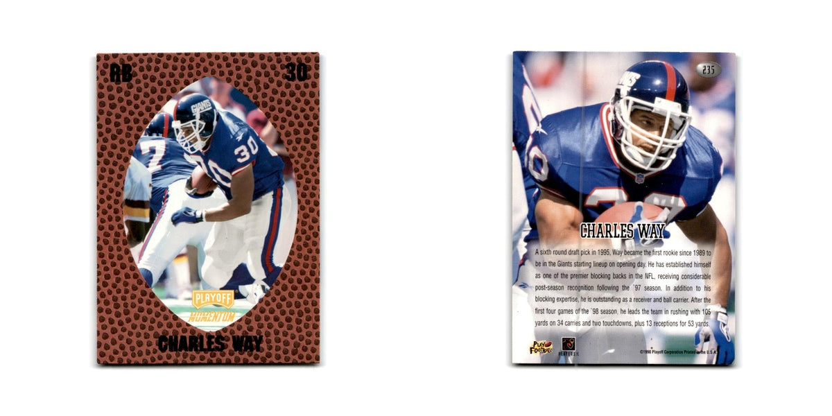 Charles Way 1998 Playoff Momentum Retail #235 New York Giants Football Card NM