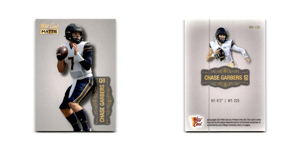 Chase Garbers 2022 Wild Card Matte #MB-129 California Golden Bears NM