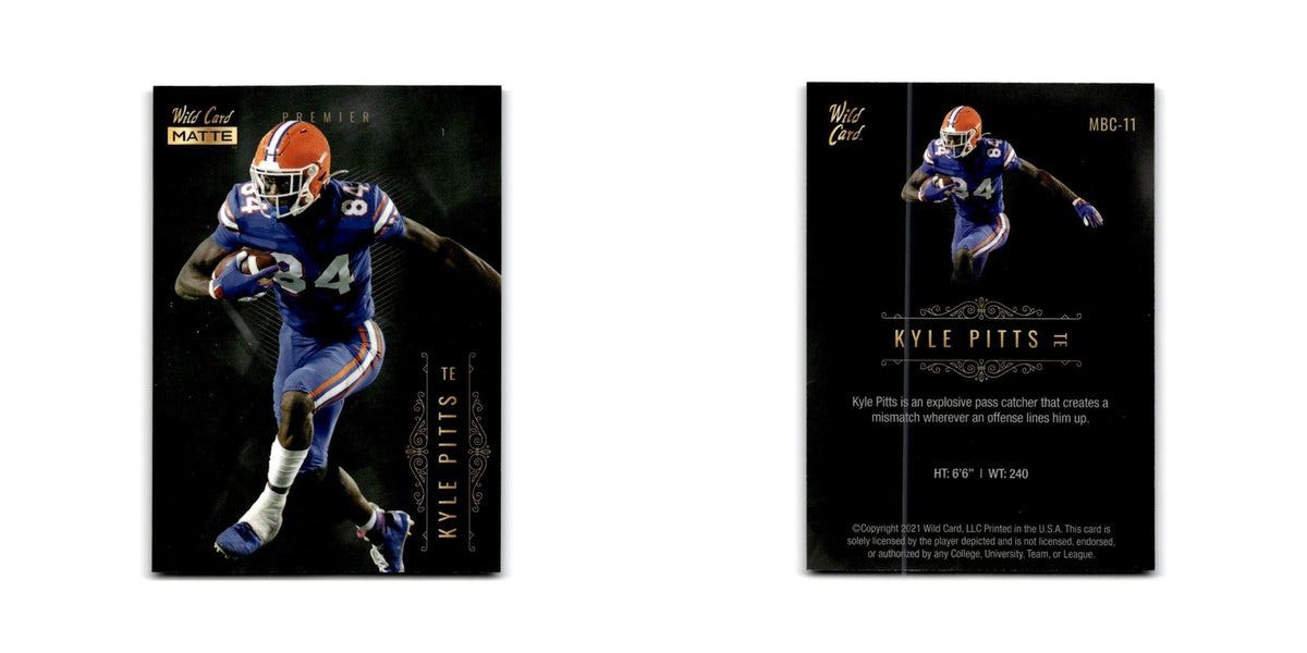 Kyle Pitts 2021 Wild Card Matte Premier #MBC-11 Florida Gators Football Card NM