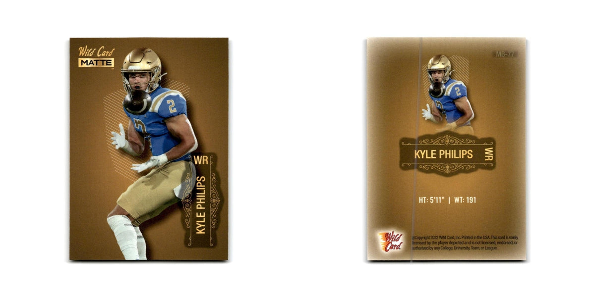 Kyle Philips 2022 Wild Card Matte #MB-77 UCLA Bruins Football Card NM
