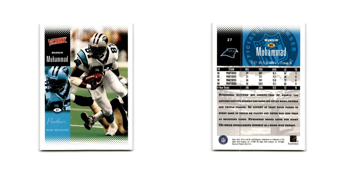 Muhsin Muhammad 2000 Upper Deck Victory #27 Carolina Panthers Football Card NM