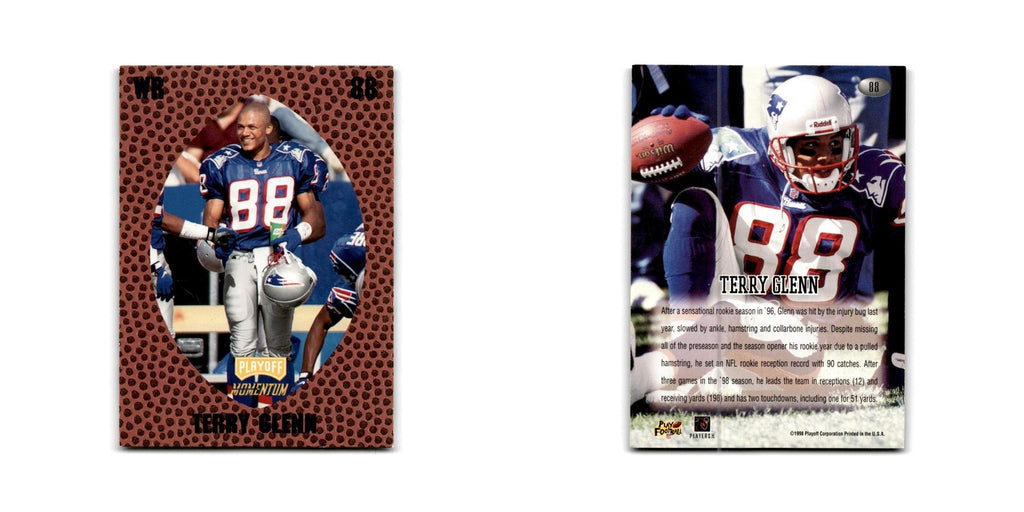 Terry Glenn 1998 Playoff Momentum Retail #88 New England Patriots NM