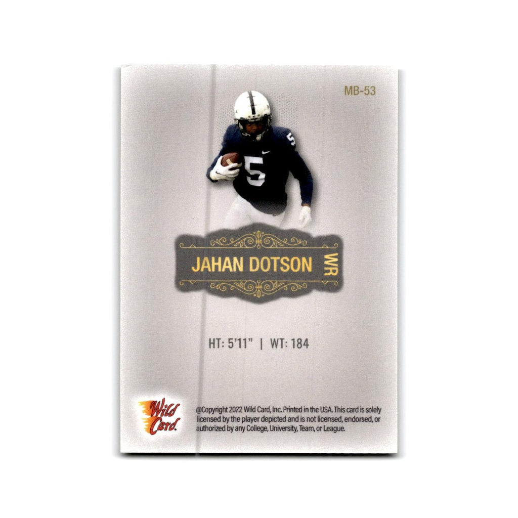 Jahan Dotson 2022 Wild Card Matte #MB-53 Penn State Nittany Lions NM