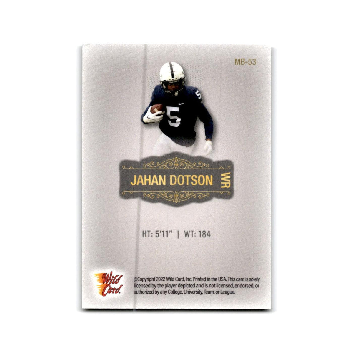 Jahan Dotson 2022 Wild Card Matte #MB-53 Penn State Nittany Lions NM