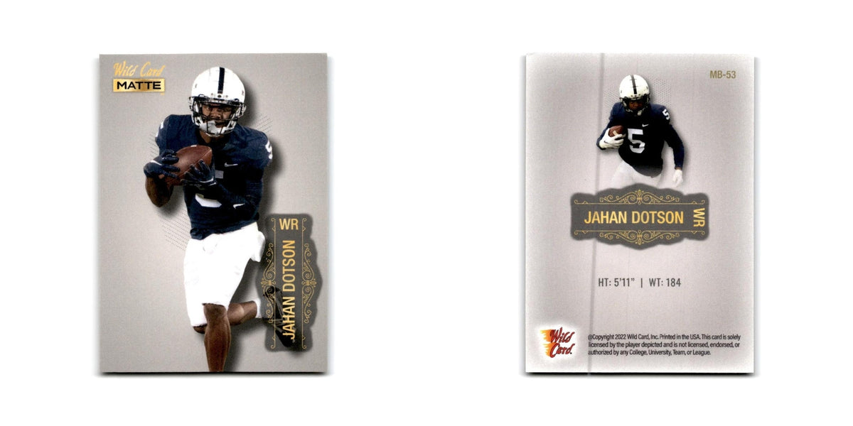 Jahan Dotson 2022 Wild Card Matte #MB-53 Penn State Nittany Lions NM