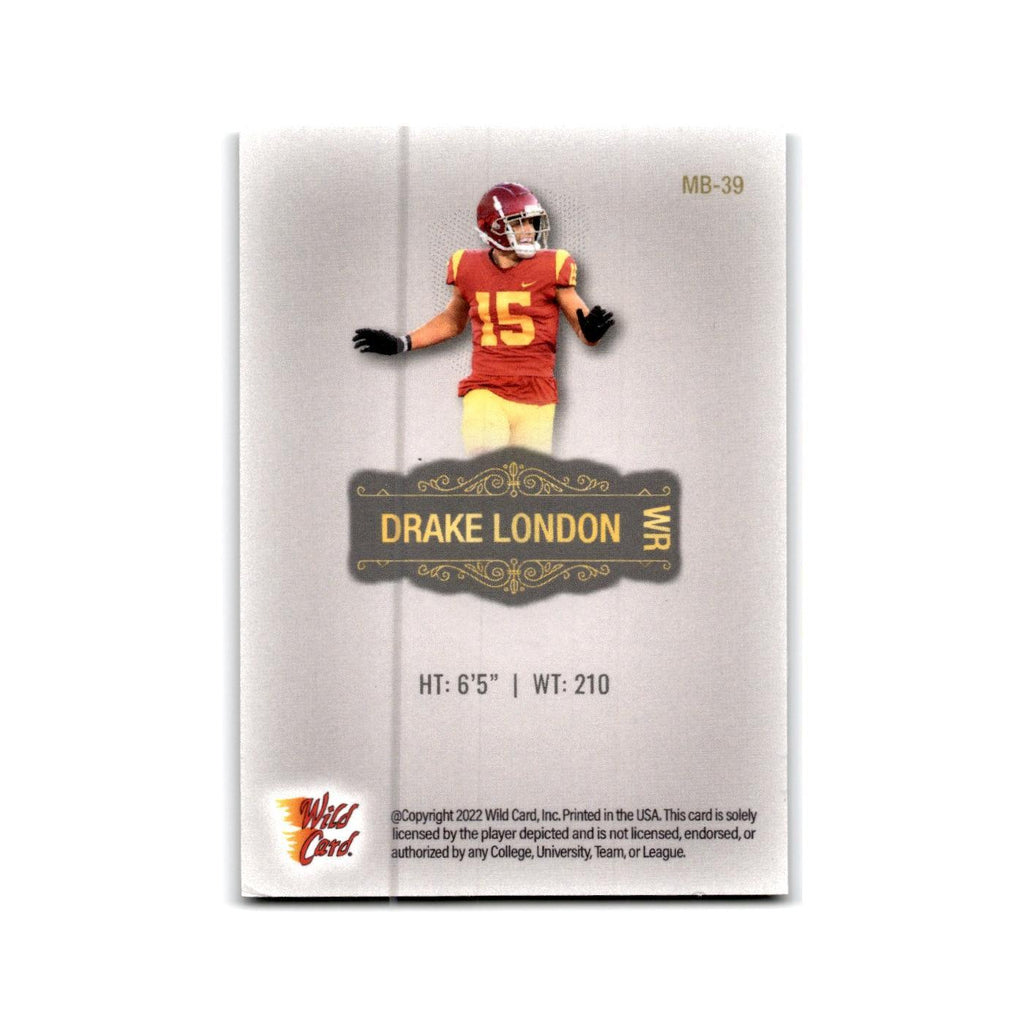 Drake London 2022 Wild Card Matte #MB-39 USC Trojans Football Card NM