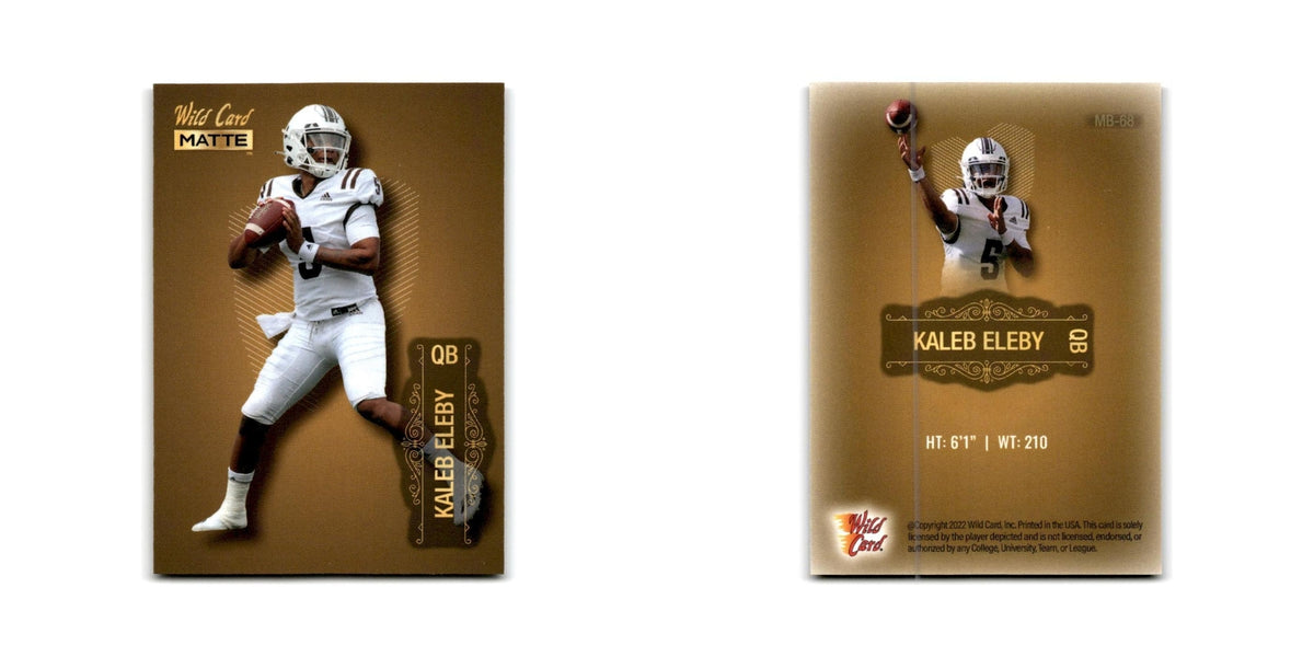 Kaleb Eleby 2022 Wild Card Matte #MB-68 Western Michigan Broncos NM