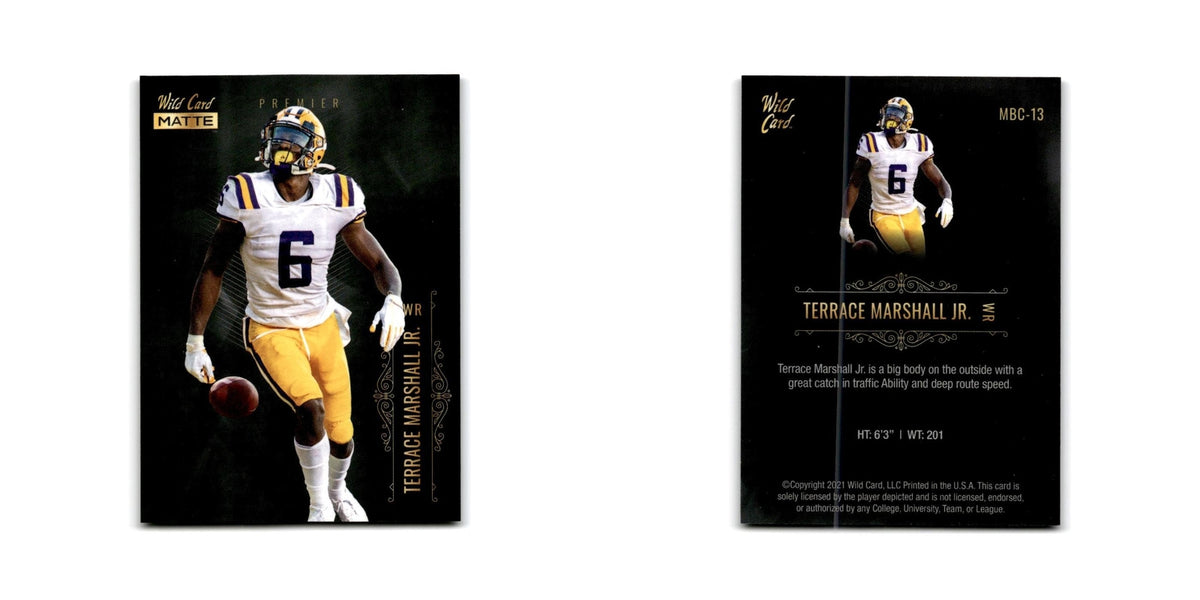 Terrace Marshall Jr. 2021 Wild Card Matte Premier #MBC-13 LSU Tigers NM
