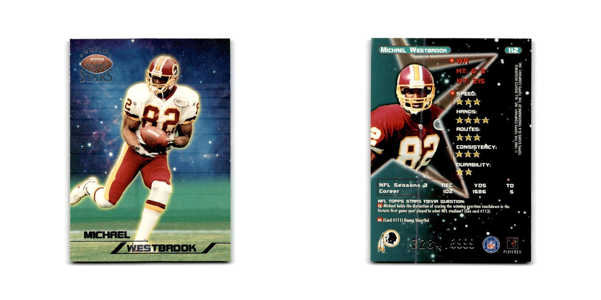 Michael Westbrook #/8999 1998 Topps Stars #112 Washington Redskins NM