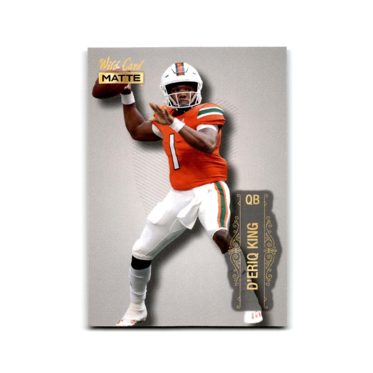 D'eriq King 2022 Wild Card Matte #MB-49 Miami Hurricanes Football Card NM