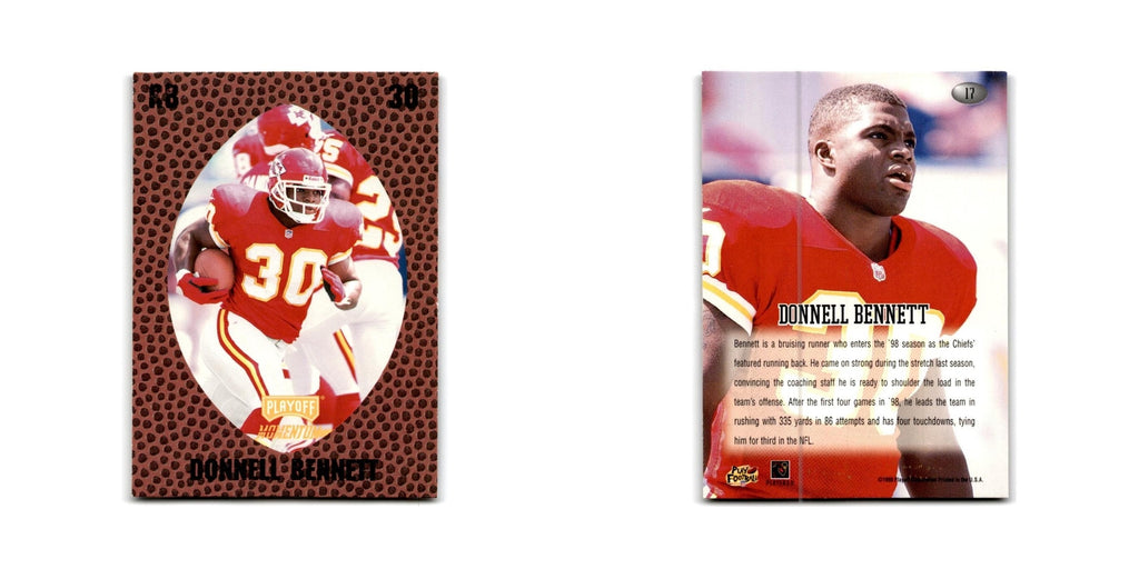 Donnell Bennett 1998 Playoff Momentum Retail #17 Kansas City Chiefs NM