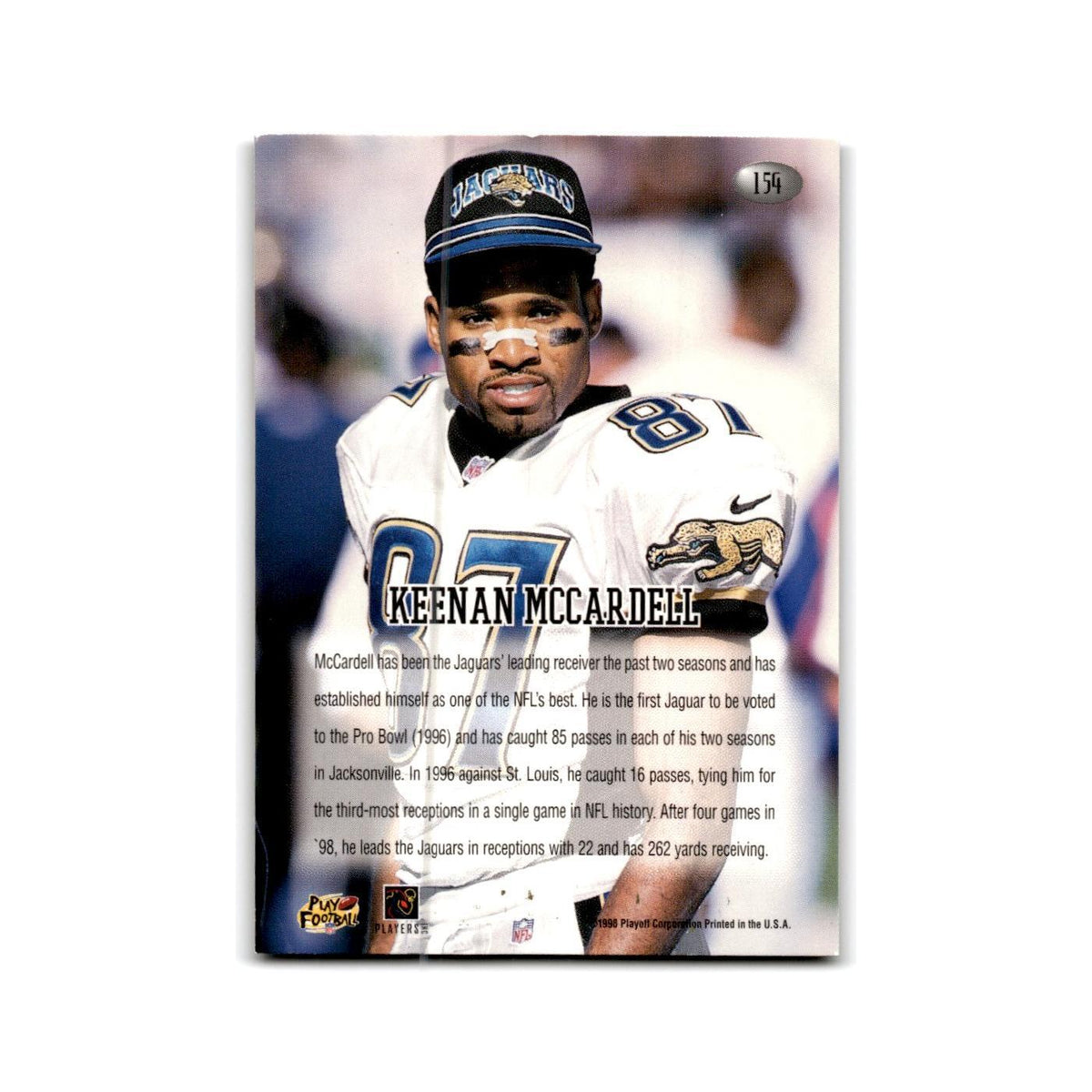 Keenan McCardell 1998 Playoff Momentum Retail #154 Jacksonville Jaguars NM