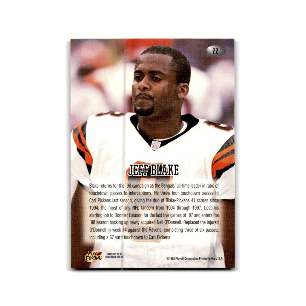 Jeff Blake 1998 Playoff Momentum Retail #22 Cincinnati Bengals Football Card NM