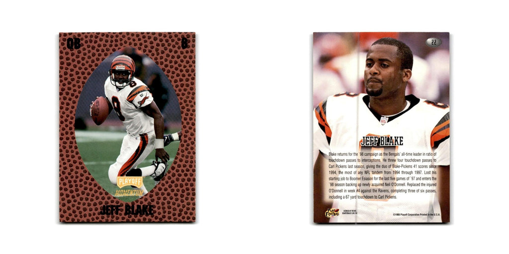 Jeff Blake 1998 Playoff Momentum Retail #22 Cincinnati Bengals Football Card NM