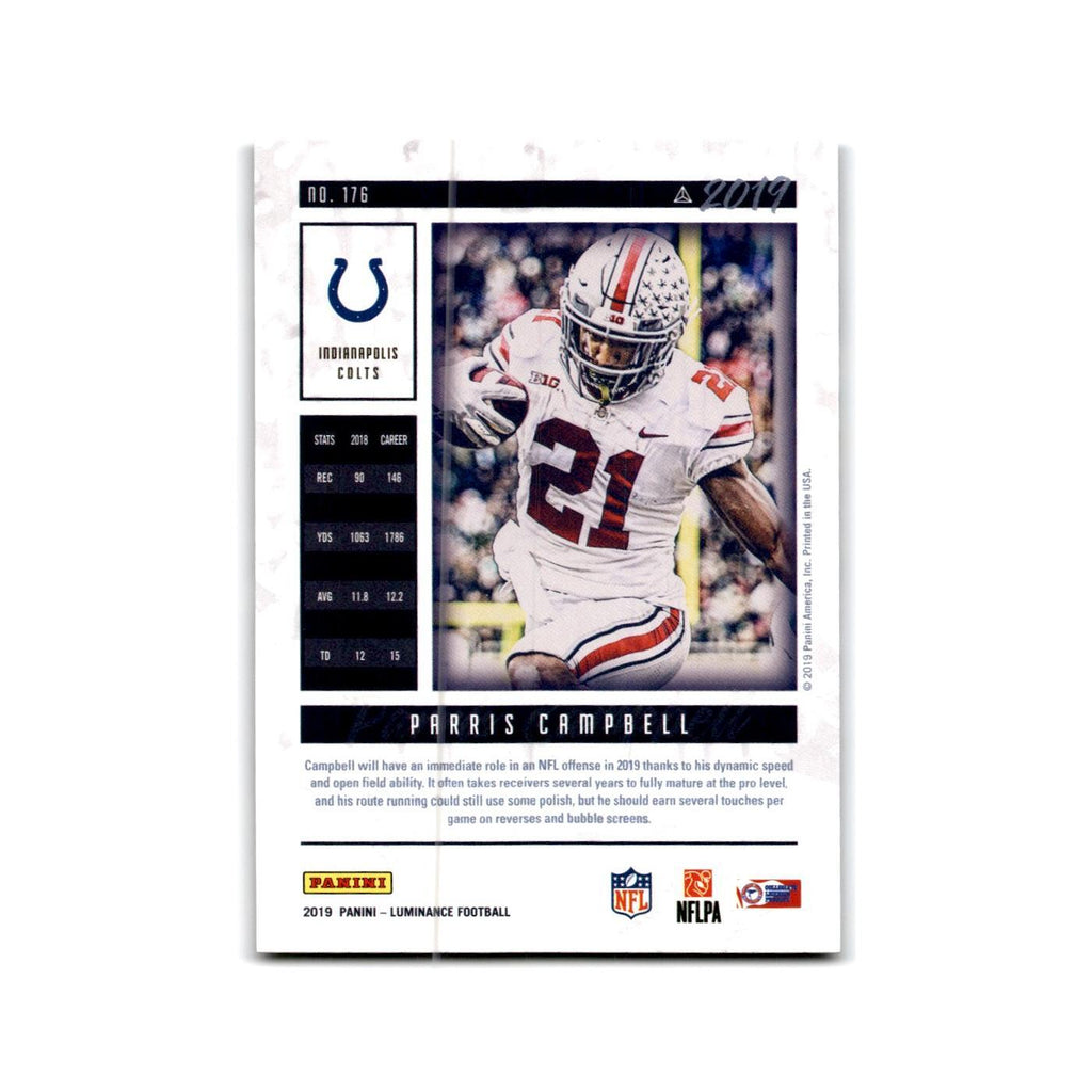 Parris Campbell Rookie 2019 Panini Luminance #176 Indianapolis Colts NM