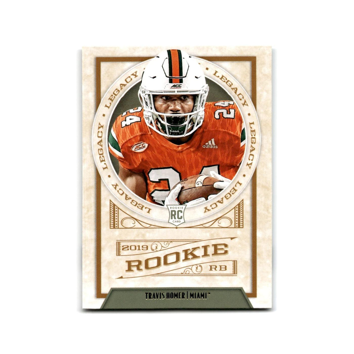 Travis Homer Rookie 2019 Panini Legacy #144 Miami Hurricanes Football Card NM