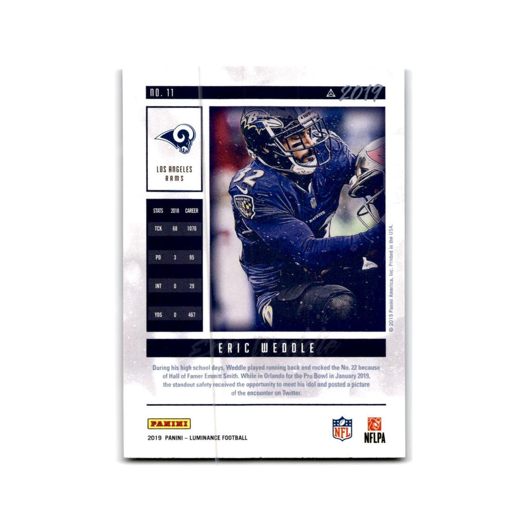 Eric Weddle 2019 Panini Luminance #11 Los Angeles Rams Football Card NM