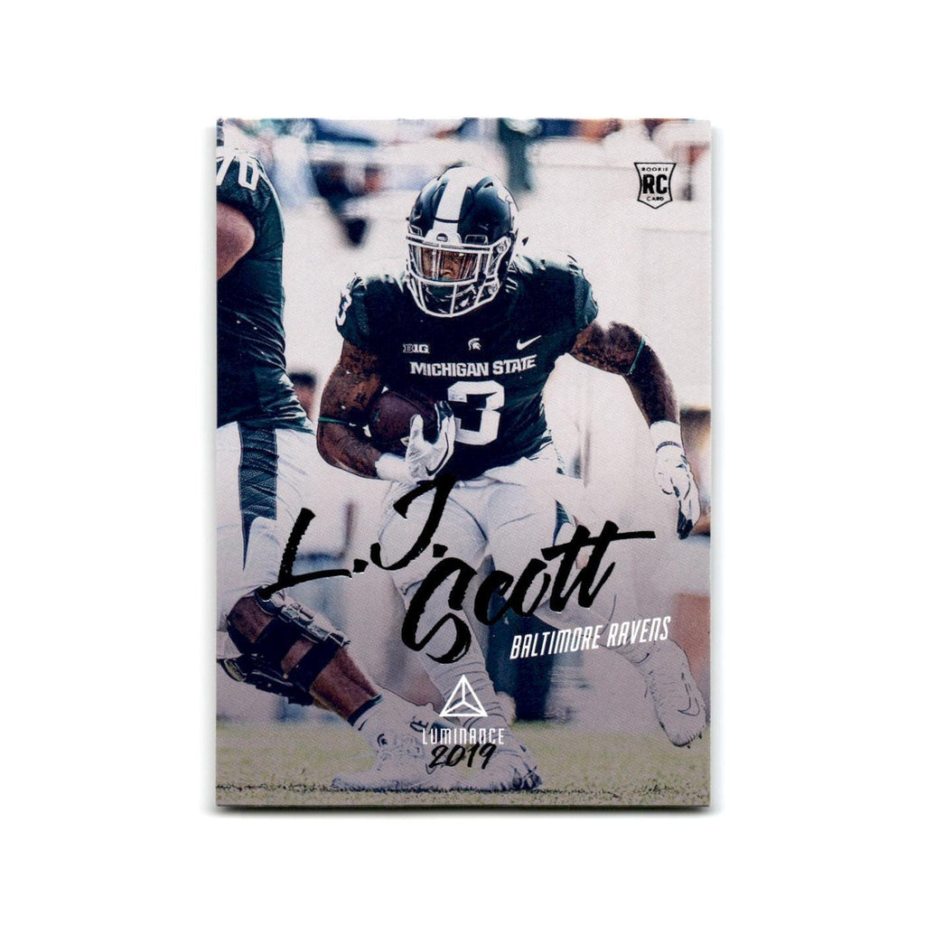 L.J. Scott Rookie 2019 Panini Luminance #161 Baltimore Ravens Football Card NM