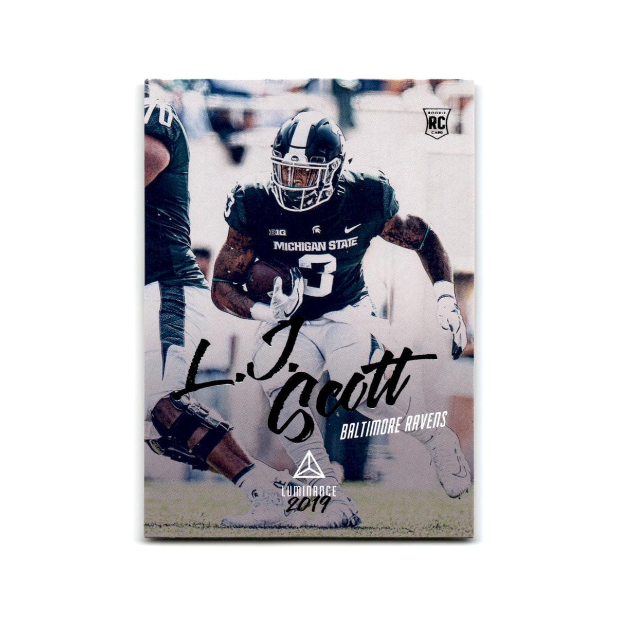 L.J. Scott Rookie 2019 Panini Luminance #161 Baltimore Ravens Football Card NM