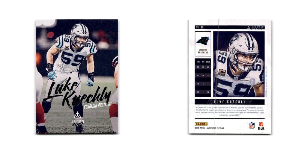 Luke Kuechly 2019 Panini Luminance #80 Carolina Panthers Football Card NM