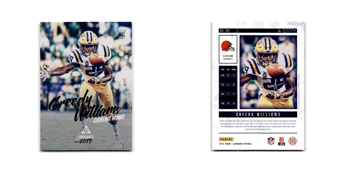 Greedy Williams Rookie 2019 Panini Luminance #101 Cleveland Browns NM
