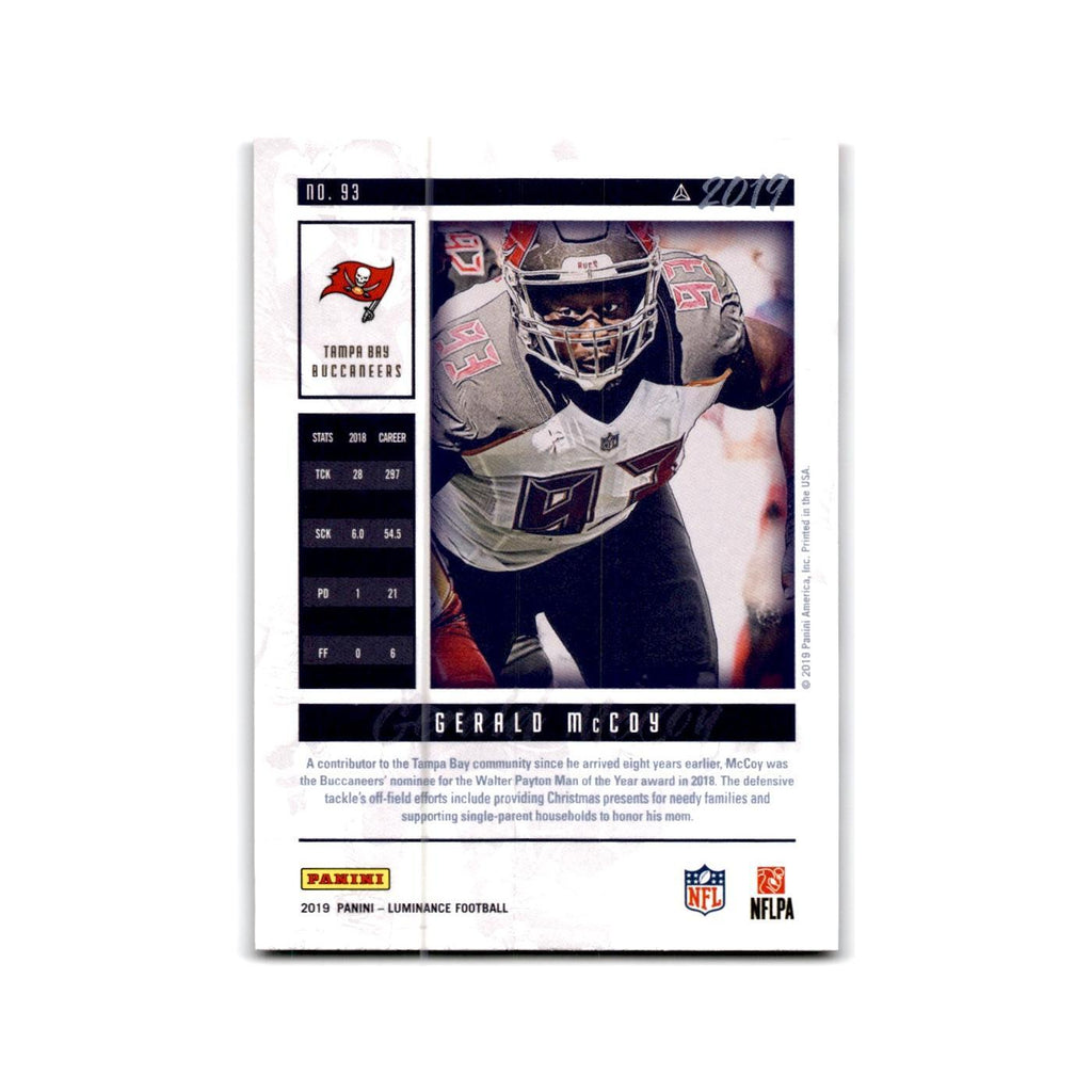 Gerald McCoy 2019 Panini Luminance #93 Tampa Bay Buccaneers Football Card NM