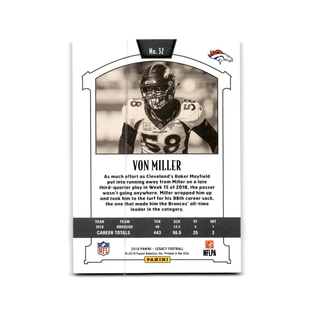 Von Miller 2019 Panini Legacy #32 Denver Broncos Football Card NM