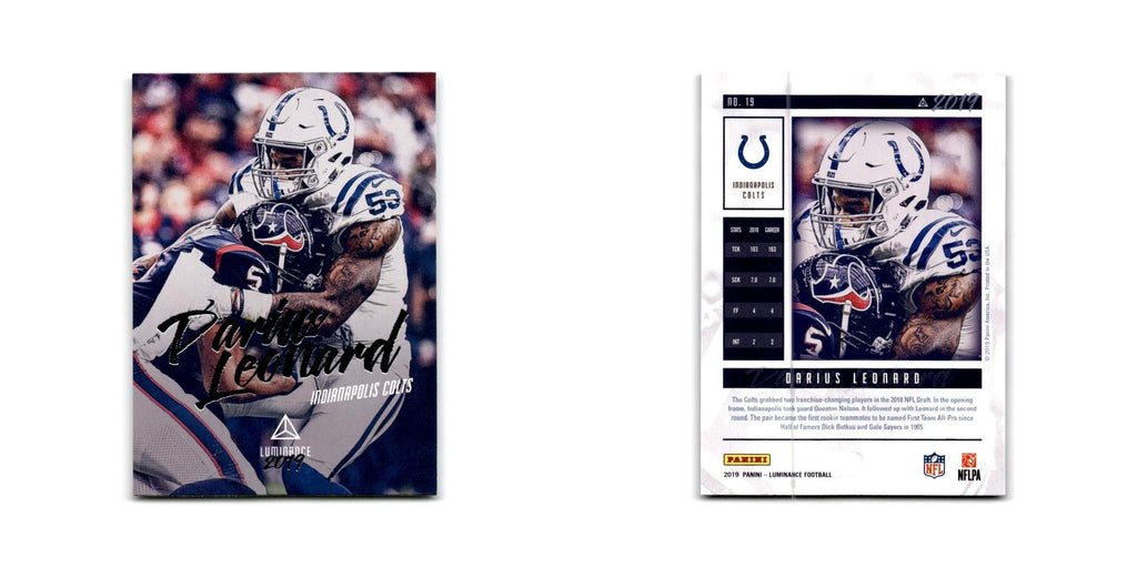Darius Leonard 2019 Panini Luminance #19 Indianapolis Colts Football Card NM