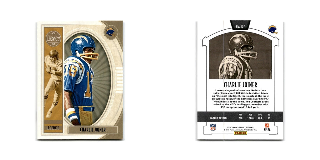 Charlie Joiner 2019 Panini Legacy #107 San Diego Chargers Football Card NM