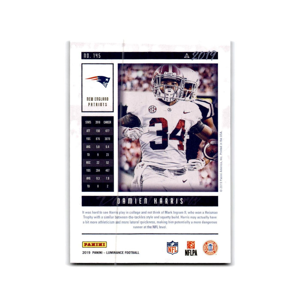 Damien Harris Rookie 2019 Panini Luminance #145 New England Patriots NM