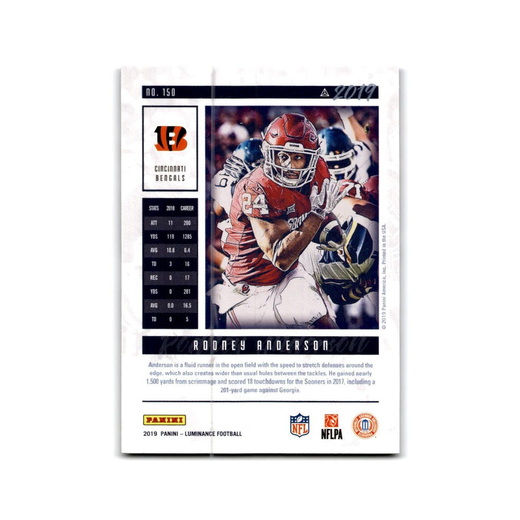 Rodney Anderson Rookie 2019 Panini Luminance #150 Cincinnati Bengals NM