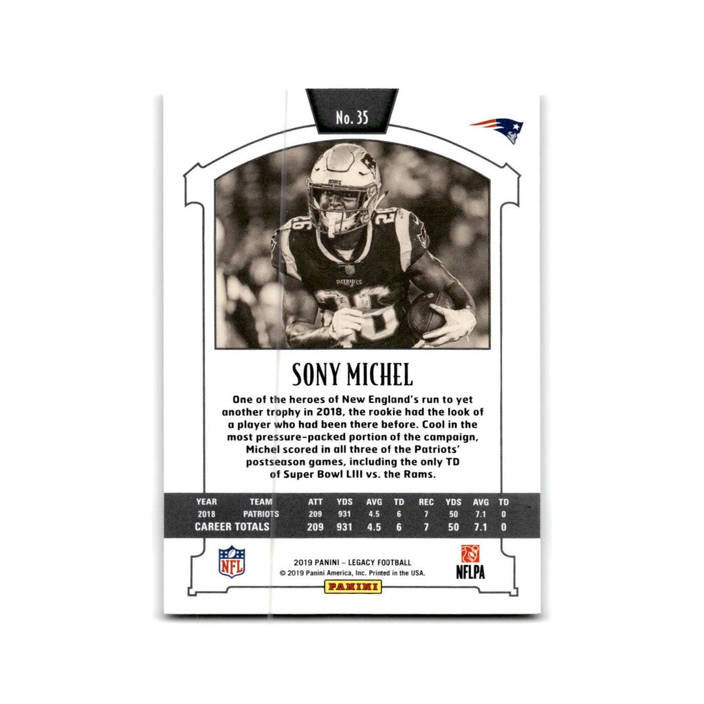 Sony Michel 2019 Panini Legacy #35 New England Patriots Football Card NM