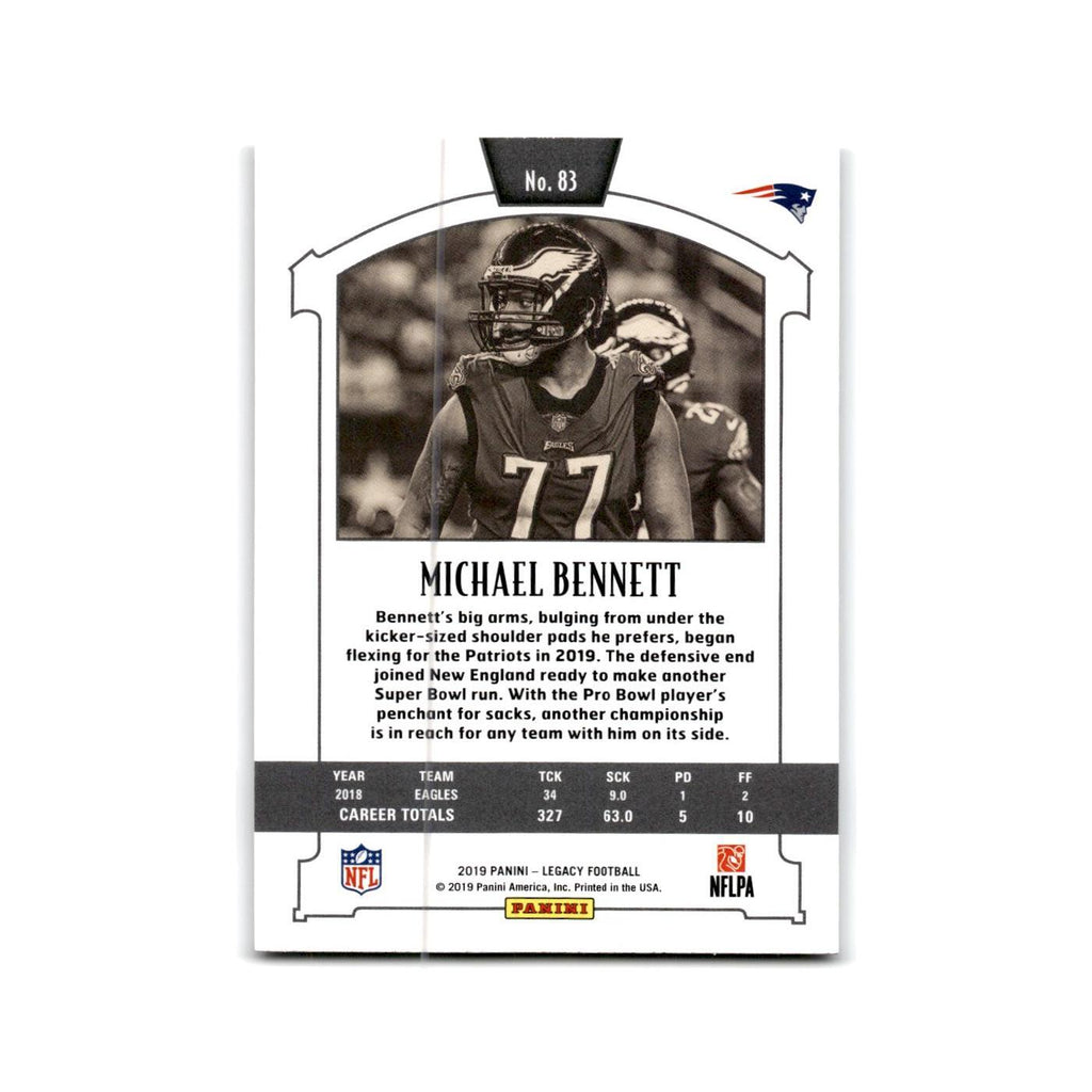 Michael Bennett 2019 Panini Legacy #83 New England Patriots Football Card NM