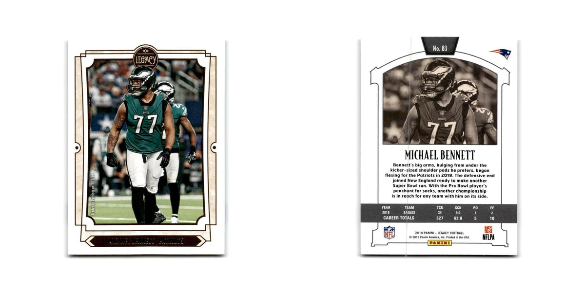 Michael Bennett 2019 Panini Legacy #83 New England Patriots Football Card NM