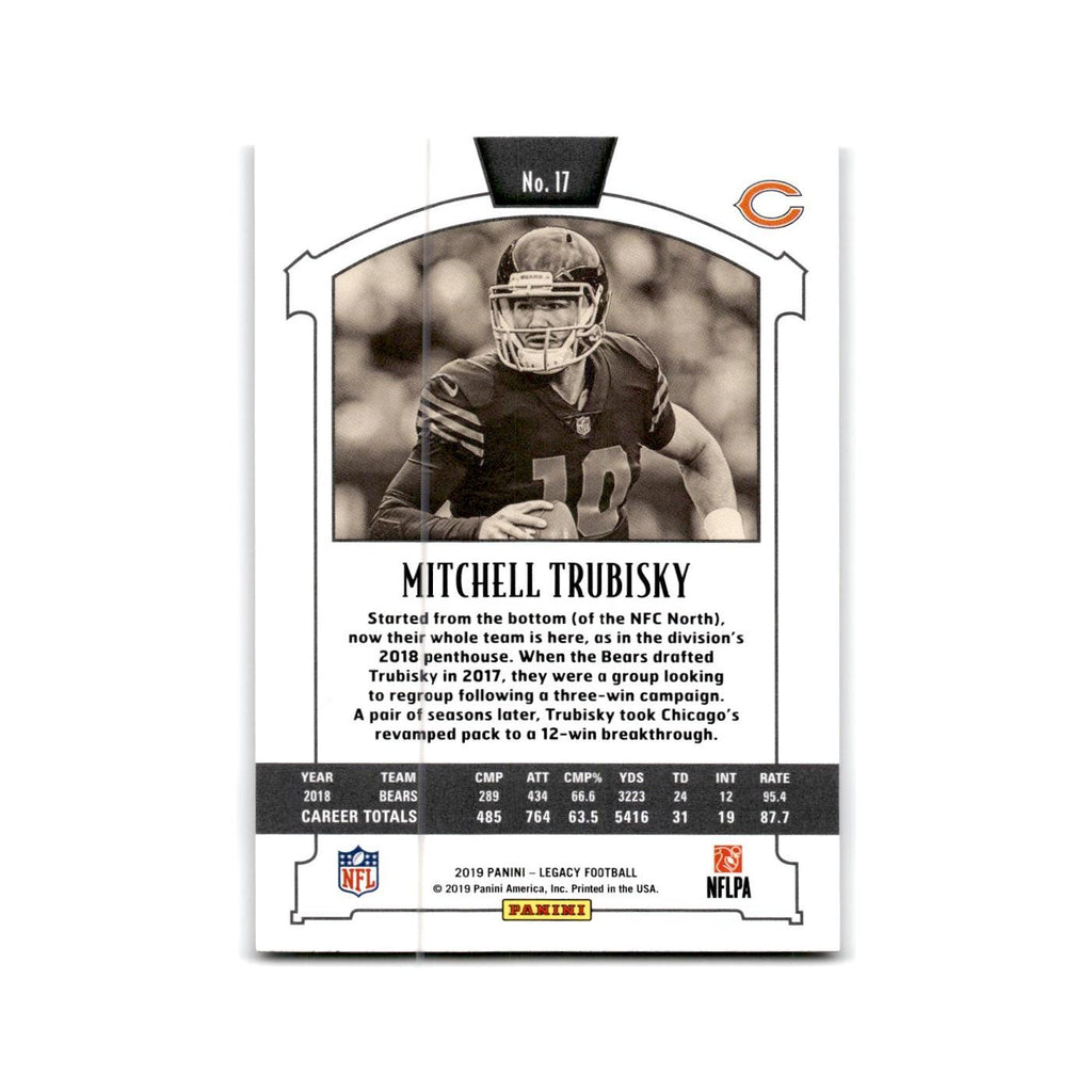 Mitchell Trubisky 2019 Panini Legacy #17 Chicago Bears Football Card NM
