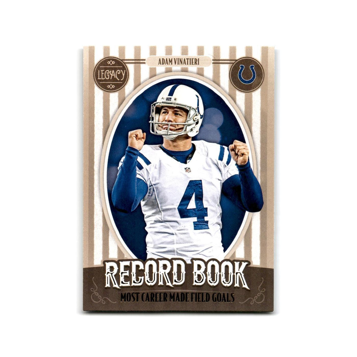 Adam Vinatieri 2019 Panini Legacy Record Book #RB-AV Indianapolis Colts NM