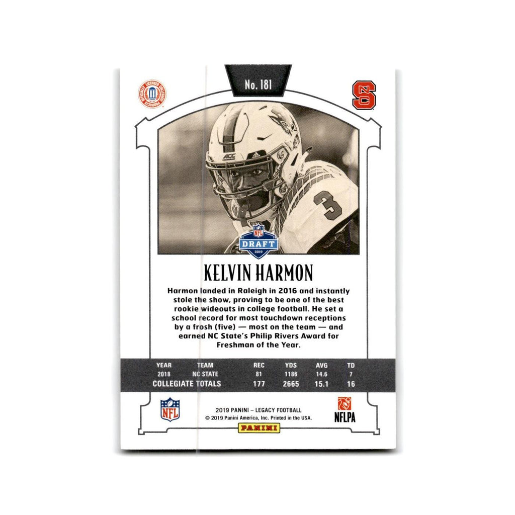 Kelvin Harmon Rookie 2019 Panini Legacy #181 NC State Wolfpack Football Card NM