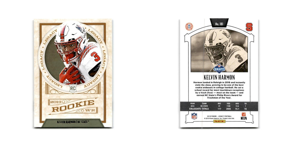 Kelvin Harmon Rookie 2019 Panini Legacy #181 NC State Wolfpack Football Card NM