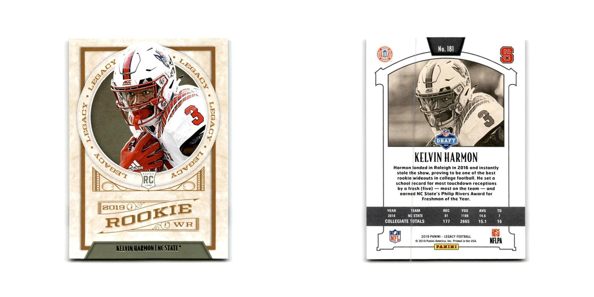 Kelvin Harmon Rookie 2019 Panini Legacy #181 NC State Wolfpack Football Card NM